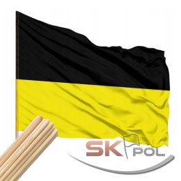 Flaga Kaszubska Kaszuby 112x70cm PRODUCENT + Drzewiec Komplet